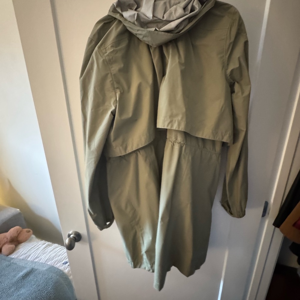LL Bean Olive Green Raincoat XL - Picture 2 of 2